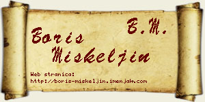 Boris Miškeljin vizit kartica